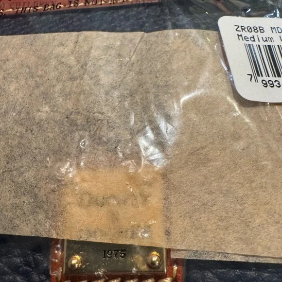 Dooney & Bourke Pebble Grain Medium Wristlet - Blue /Brown - Picture 4 of 5